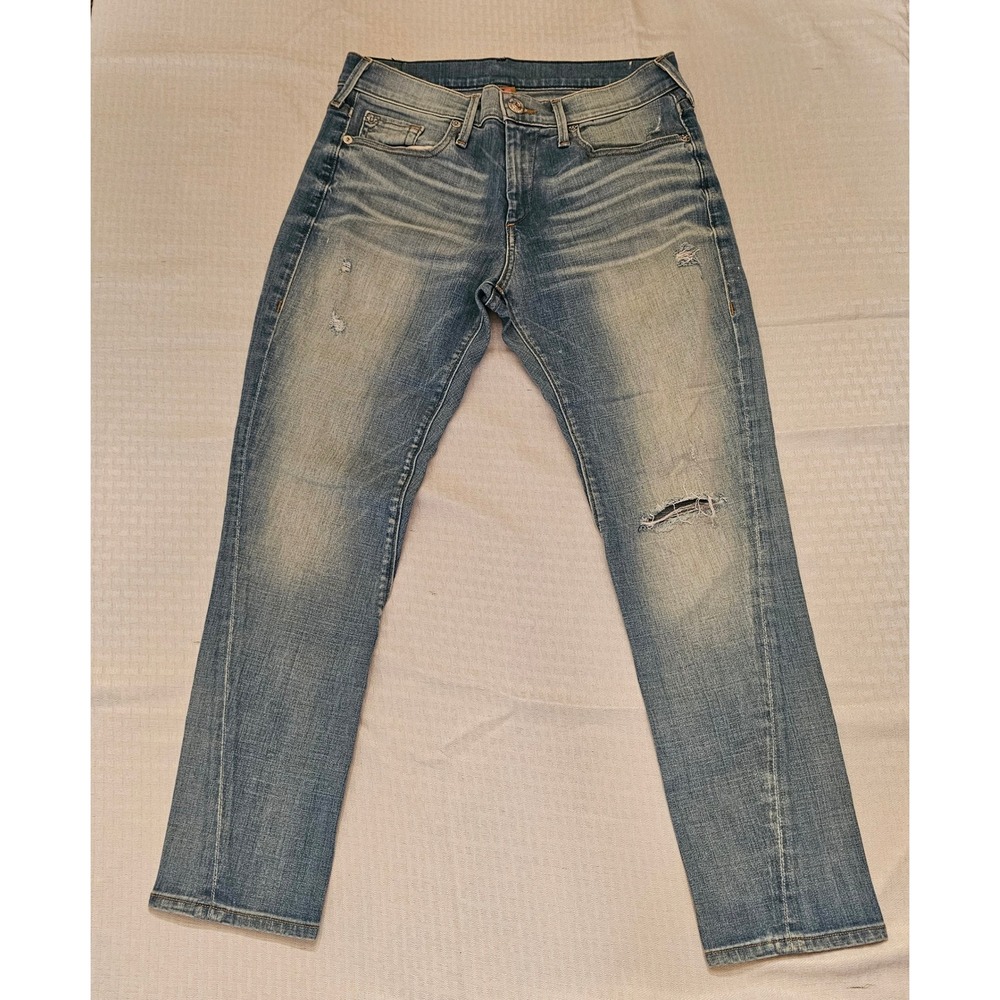 True Religion Nu Boy‎ Slim Boyfit Jeans Womens 25 Blue Distressed Medium Wash